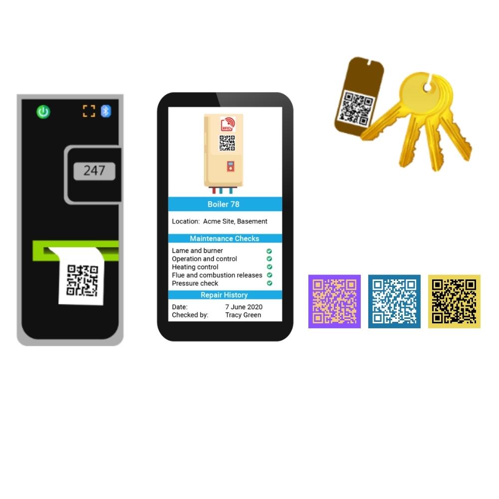 QR-codes-being-printed-for-machinery-equipment Qr code in different colour and sizes to put on machinery and equipment to scan