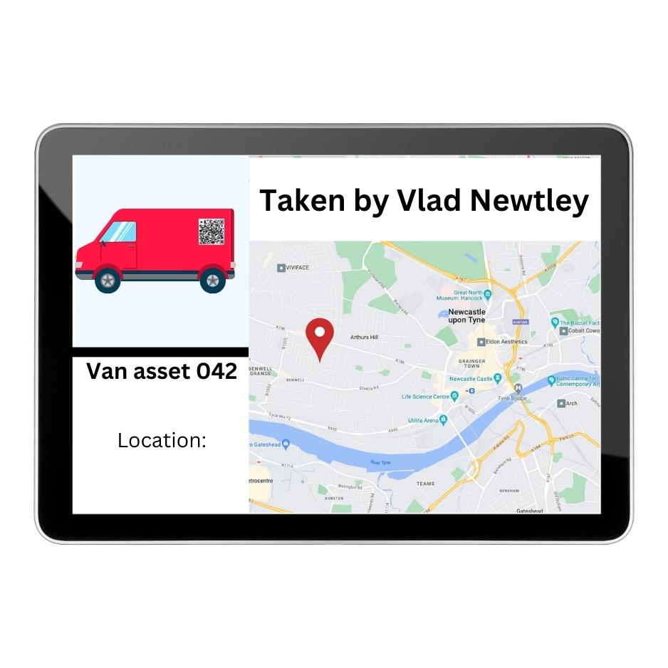 Record the Assets Real Time Location Flowchart of reporting a repair process