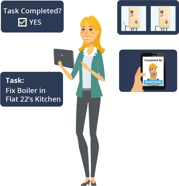 Property-manager-repair-mainteinence-assets-equipment-machinery-evidence Seeing all details about work being done with evidence.